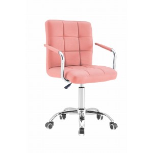 Kancelářská židle růžová s područkami