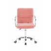 Kancelářská židle růžová s područkami