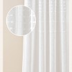 Kvalitní bílý závěs  Marisa  se stříbrnými průchodkami 140 x 250 cm