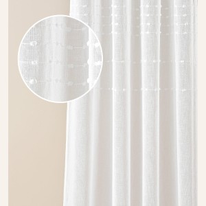 Vysoce kvalitní bílý závěs  Marisa  se závěsnou páskou 140 x 250 cm