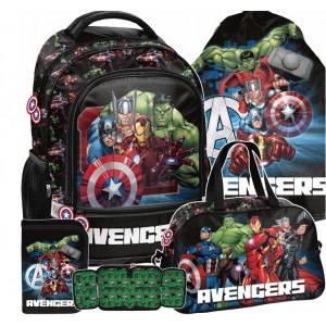 4-dílný školní set pro kluky Marvel Avengers