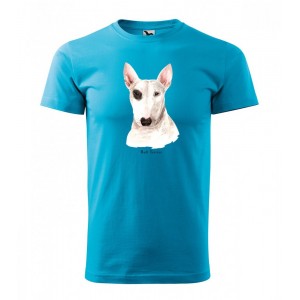 Stylové pánské tričko s potiskem psa bulteriéra