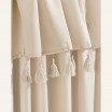 Krémová záclona Astoria se střapci na drátěné průchodky 140 x 280 cm