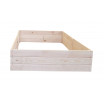 Přírodní vyvýšená dřevěná postel 200 x 100 x 27 cm