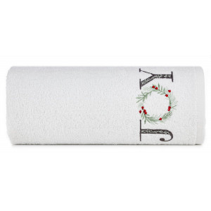 Bavlněný vánoční ručník bílý JOY