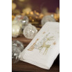 Bavlněný vánoční ručník bílý se soby