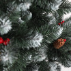 Luxusní vánoční stromeček jedle zdobený jeřábem a šiškami 220 cm