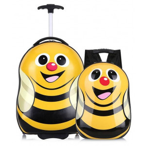 Dětský cestovní kufr se včelkou 30 l + batoh