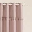 Světle růžový závěs ASTORIA se střapci na drátěné průchodky 140 x 280 cm