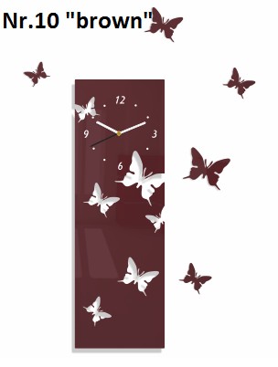 Nástěnné nalepovací hodiny s motivem motýlů