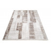Designový vintage koberec s geometrickými vzory v hnědých odstínech