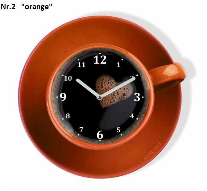 Kuchyňské hodiny ve tvaru šálku kávy
