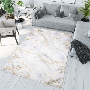 Světlý moderní koberec s mramorovým vzorem