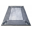 Šedý trendový koberec s protiskluzovou úpravou a geometrickým vzorem
