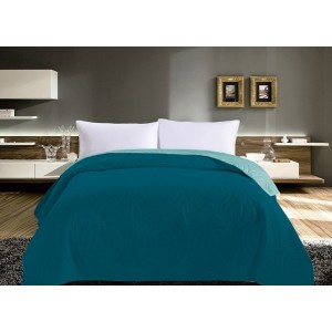 Prošívané přehozy na postel tyrkysové barvy