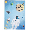 Dětský koberec s motivem astronautů a planet