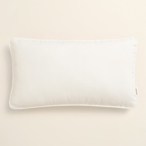 Elegantní povlak na polštář v bílé barvě 30 x 50 cm