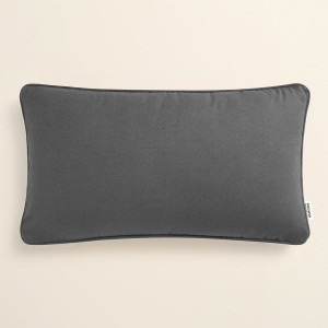 Elegantní povlak na polštář v tmavě šedé barvě 30 x 50 cm