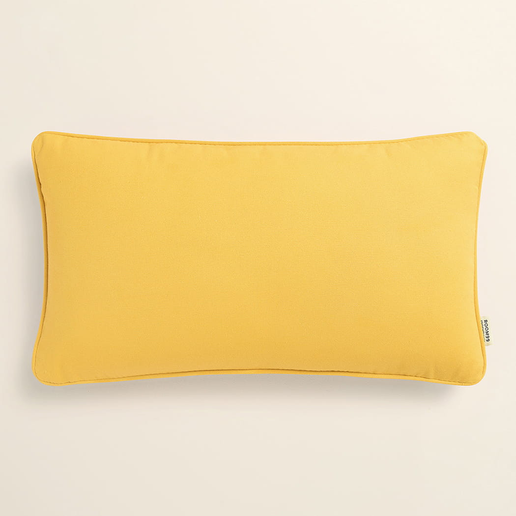 Elegantní povlak na polštář v hořčicově žluté barvě 30 x 50 cm