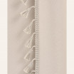 Světle béžový závěs Lara na stříbrných kolečkách se střapci 140 x 260 cm