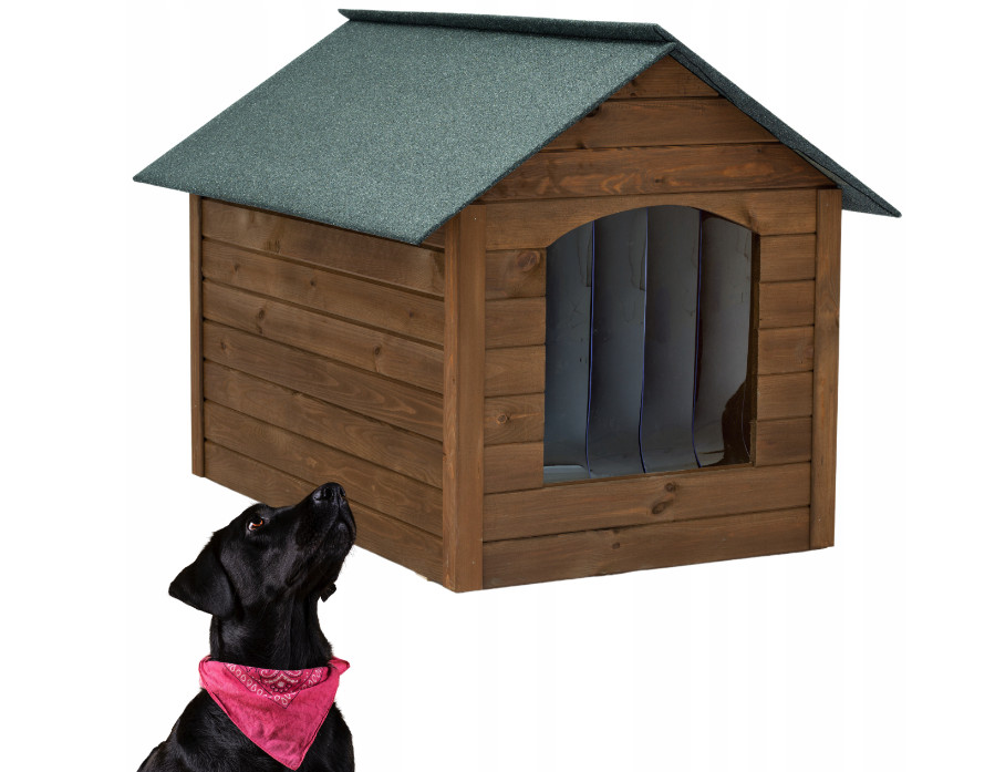 Zateplená psí bouda pro velkého psa XL - 113 cm x 90 cm x 89 cm