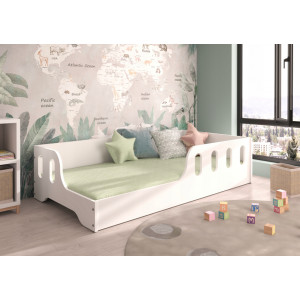 Montessori dětská postel 140 x 70 cm bílá