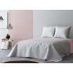 Světle růžový přehoz na postel oboustranný