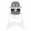 Dětská židlička na krmení 3v1 skládací ECOTOYS GRAY
