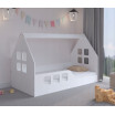 Dětská postel Montessori domeček 160 x 80 cm bílá levá