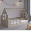 Dětská postel Montessori domeček 160 x 80 cm v dekoru dub sonoma levý