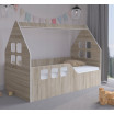 Dětský domeček na postel 160 x 80 cm v dekoru dub sonoma levý