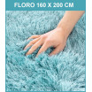 Chlupatý koberec do obývacího pokoje v barvě máta 120 X 170 cm