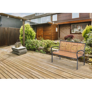 Moderní zahradní lavice v hnědé barvě 125 x 60 x 80 cm