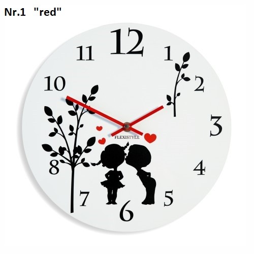 Dětské nástěnné hodiny bílé barvy