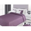 Přehoz na postel tmavě fialové barvy s prošívaným vzorem