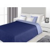 Přehoz na postel tmavě modré barvy s prošívaným vzorem